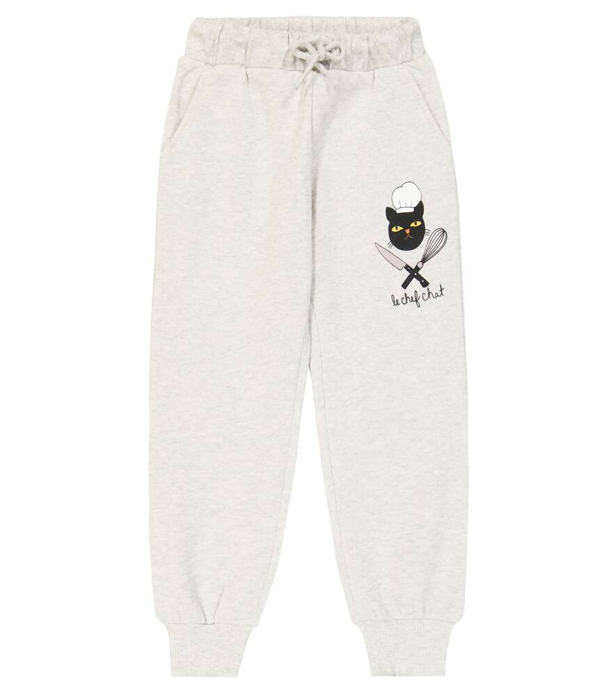 Mini Rodini Chef cat cotton jersey sweatpants