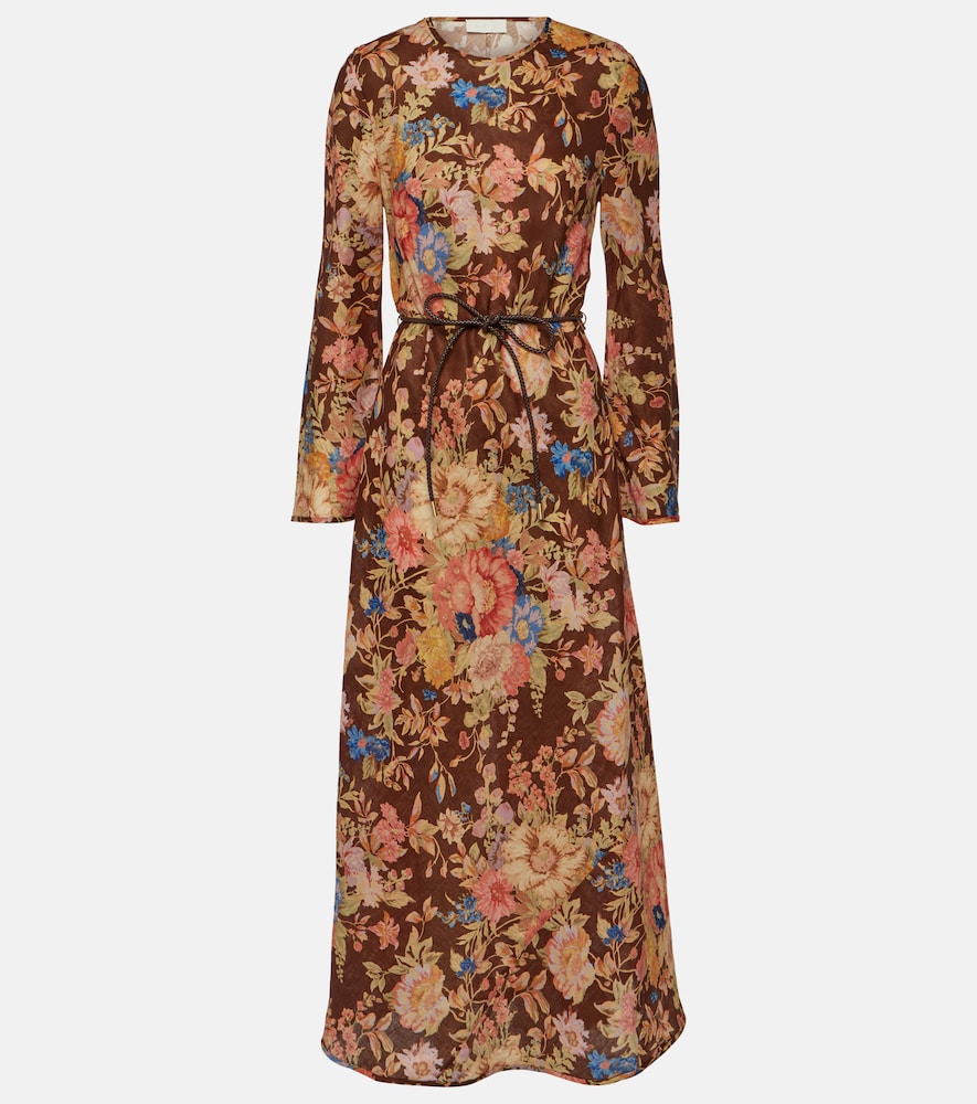 Zimmermann August Floral Plunge Midi Dress | Smart Closet Zimmermann August Floral Plunge Midi Dress | Smart Closet