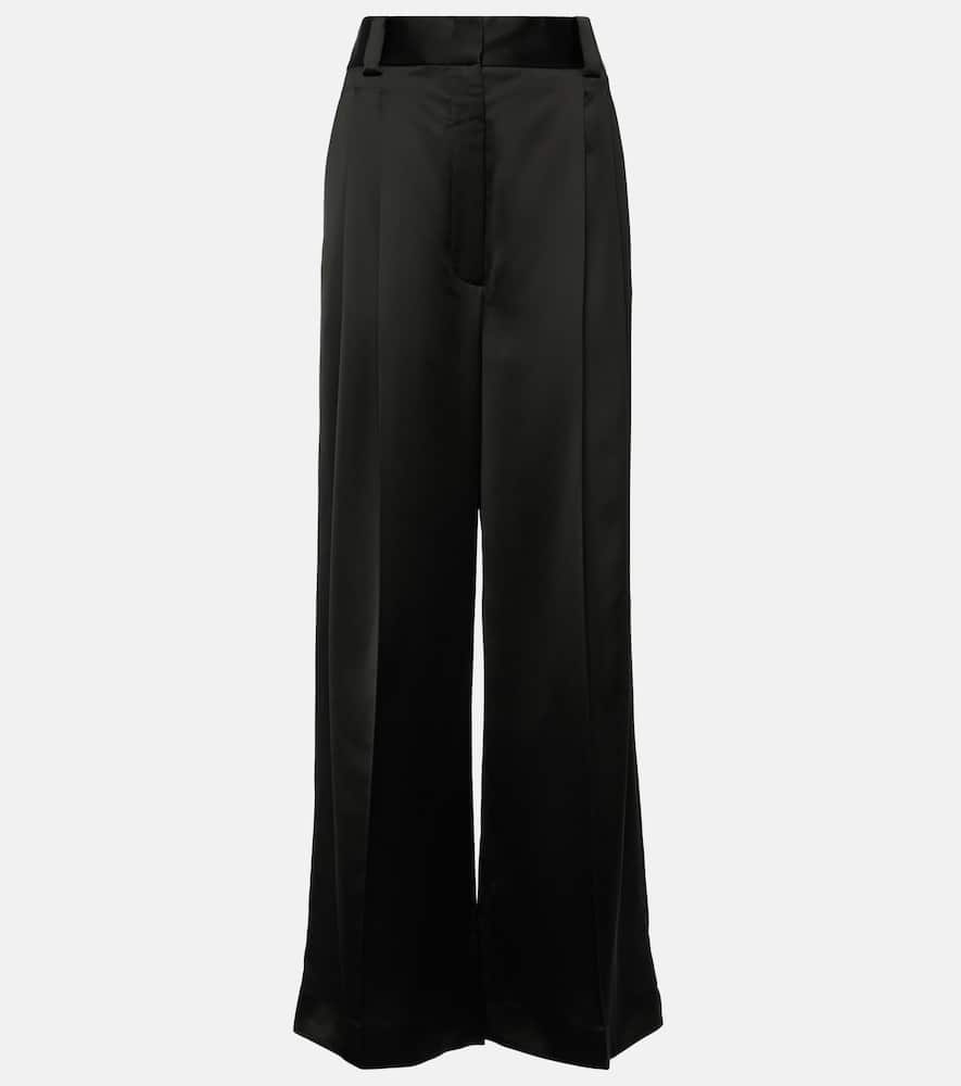 Simone pleated wide-leg pants