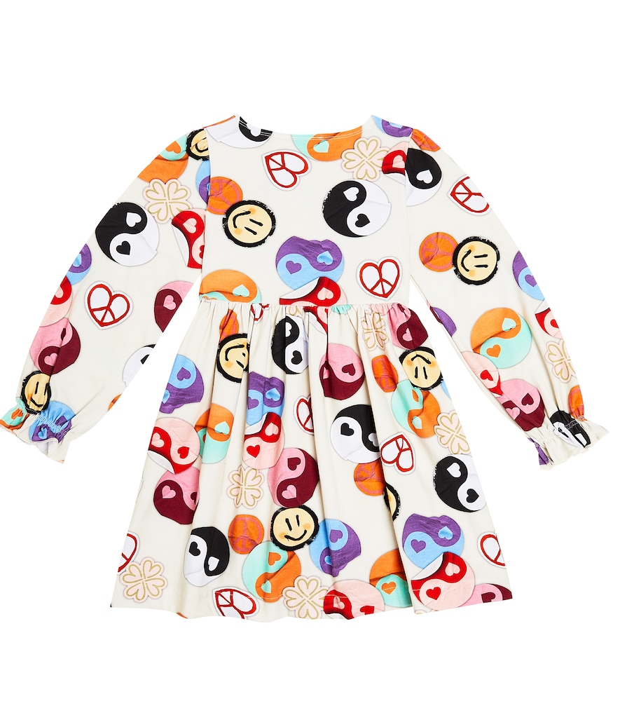  Molo Molo Vestido En Mezcla De Algodón Estampado 