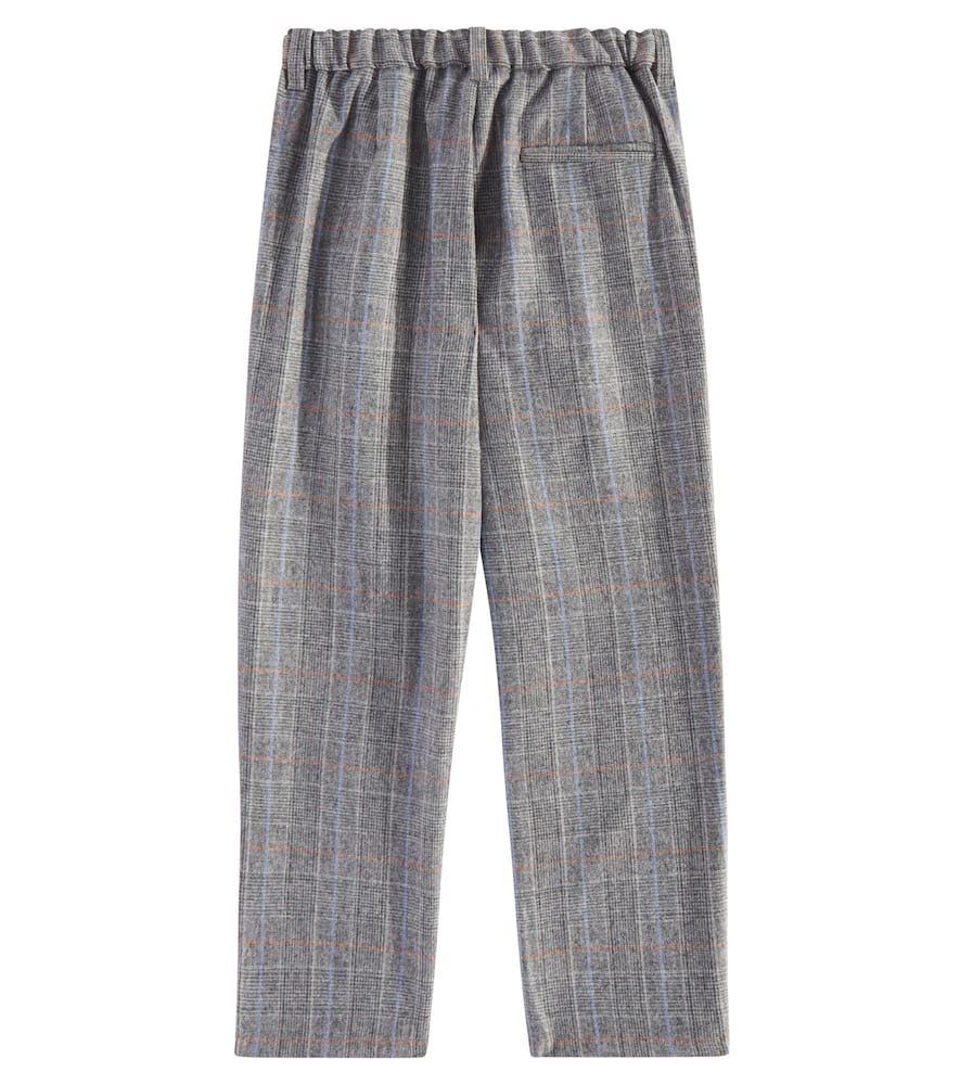 Bonpoint Stephen Checked Pants In Grey