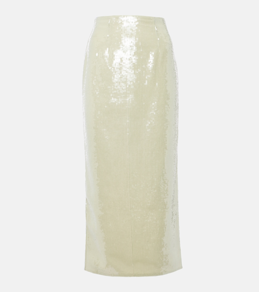 Roland Mouret Women's Green Sequin Midi Skirt UK Size 14 - Mytheresa