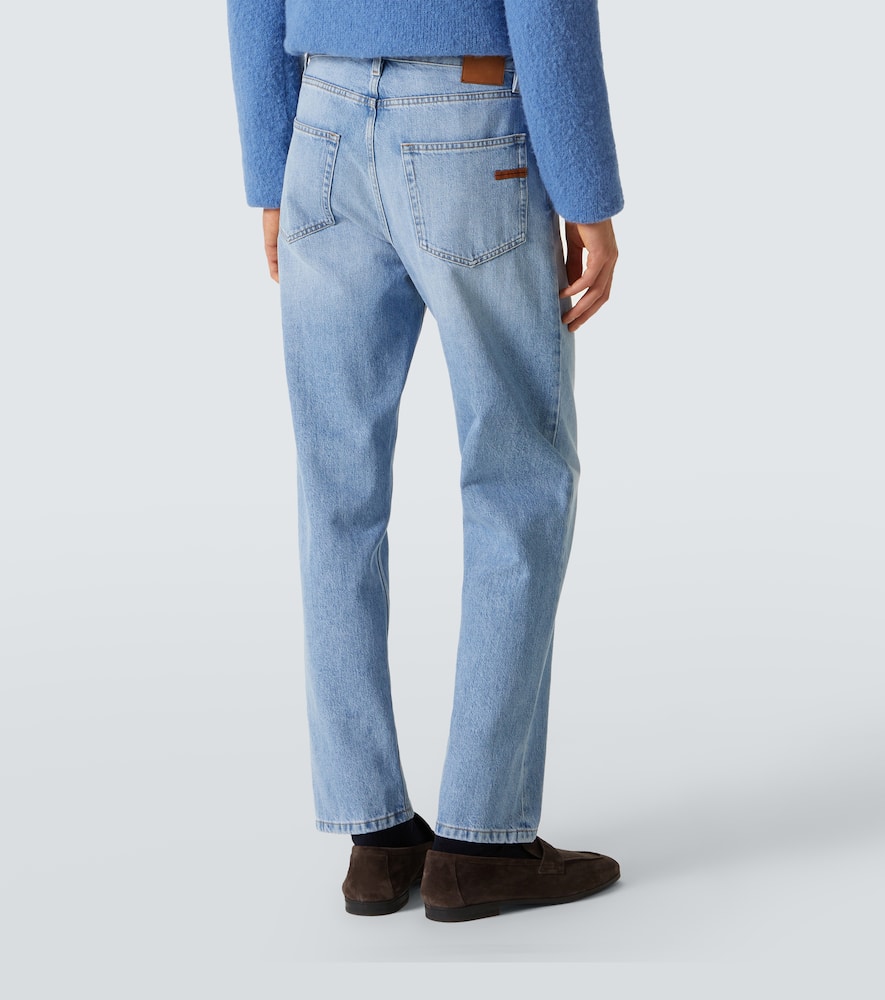 Zegna Men's Roccia Straight Leg Jeans In Blue