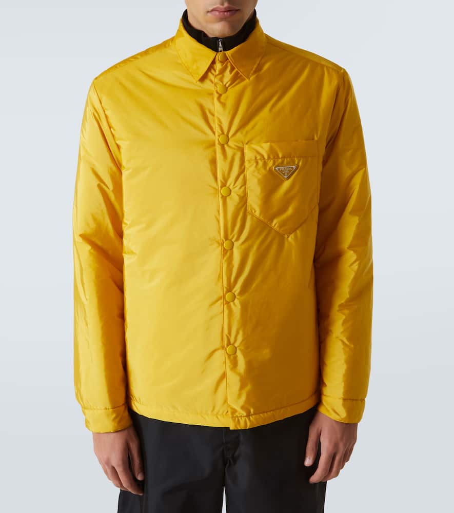 Prada Re-nylon Shirt Jacket Casual Jackets And Parka Yellow In Gelb