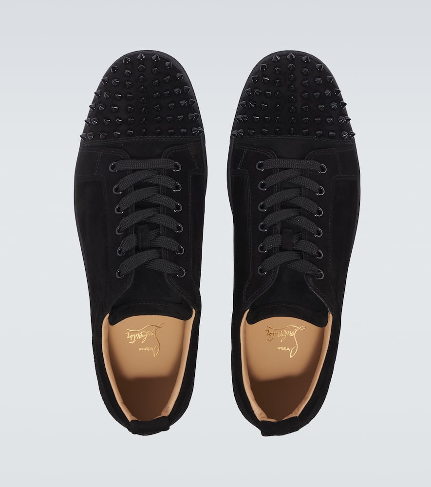 Christian Louboutin Men Louis Junior Spikes Borchie Punta Sneaker In Animal Print