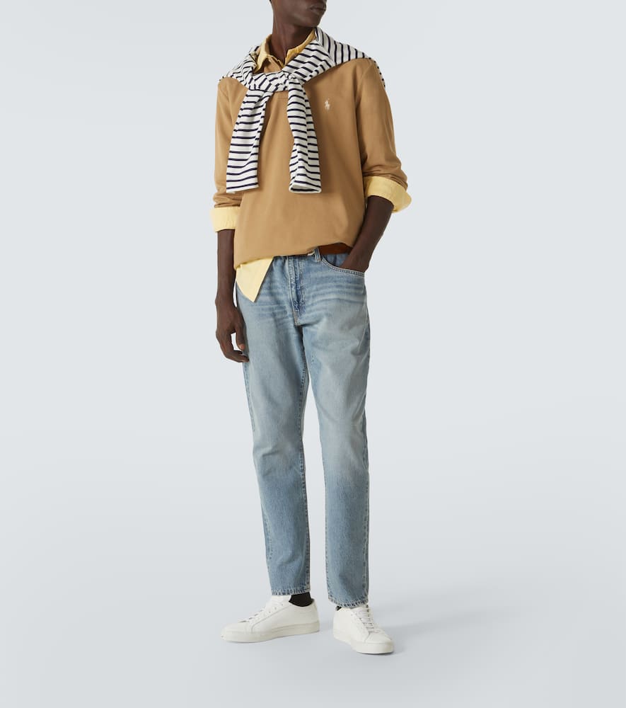 Polo Ralph Lauren Straight Trousers With Five Pockets And Belt Loops In Blue