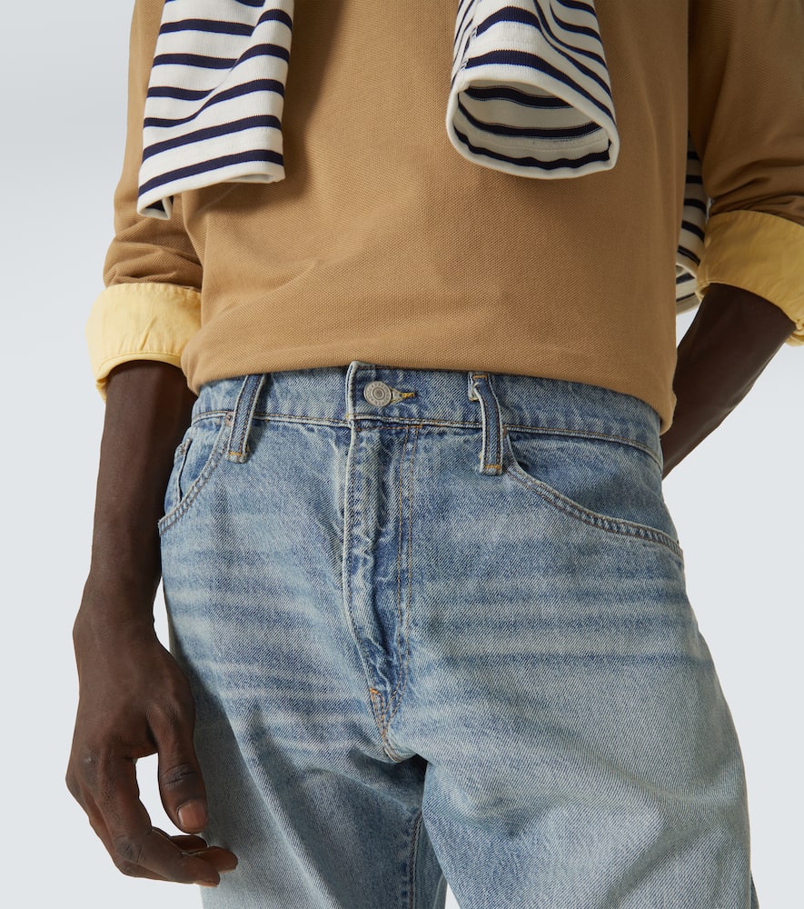 Polo Ralph Lauren Straight Trousers With Five Pockets And Belt Loops In Blue
