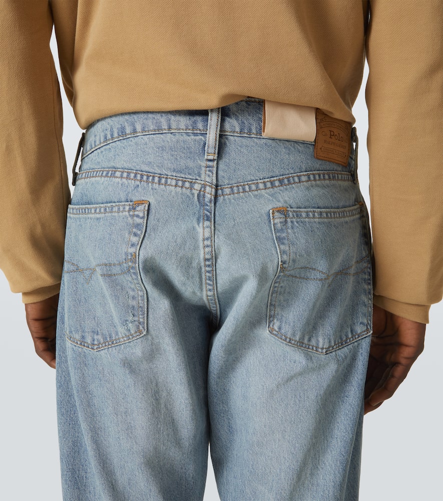 Polo Ralph Lauren Straight Trousers With Five Pockets And Belt Loops In Blue