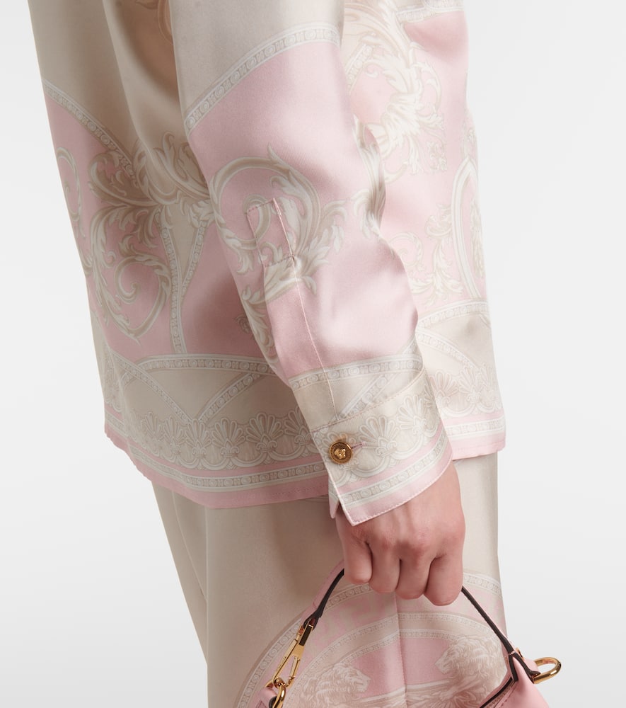 Versace La Coupe Des Dieux Silk Shirt In Pink