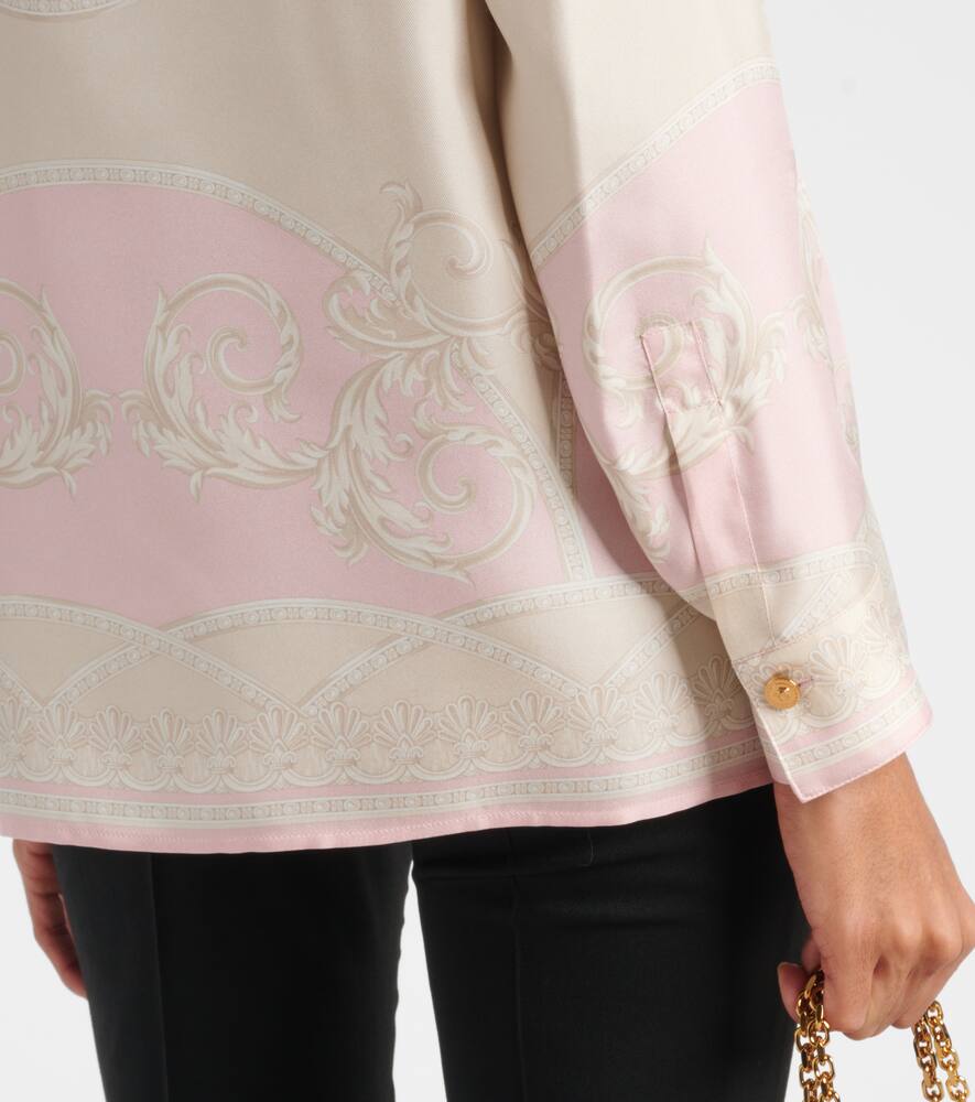 Versace La Coupe Des Dieux Silk Shirt In Pink