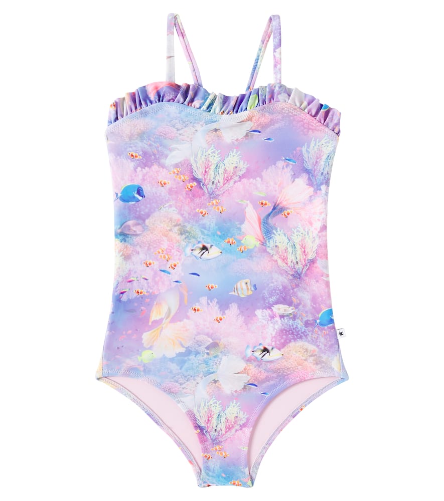 Molo Nakia printed ruffled swimsuit