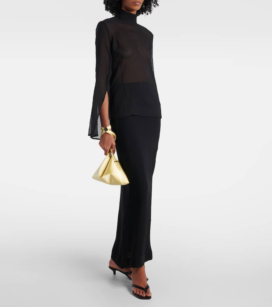 Totême Scoop Satin Clutch