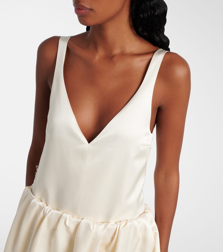 Jw Anderson Rolled Hemline Cami Dress In White