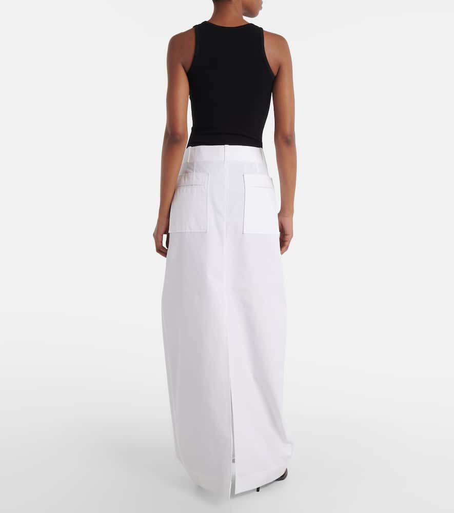 Khaite Lucian Cotton Poplin Maxi Skirt