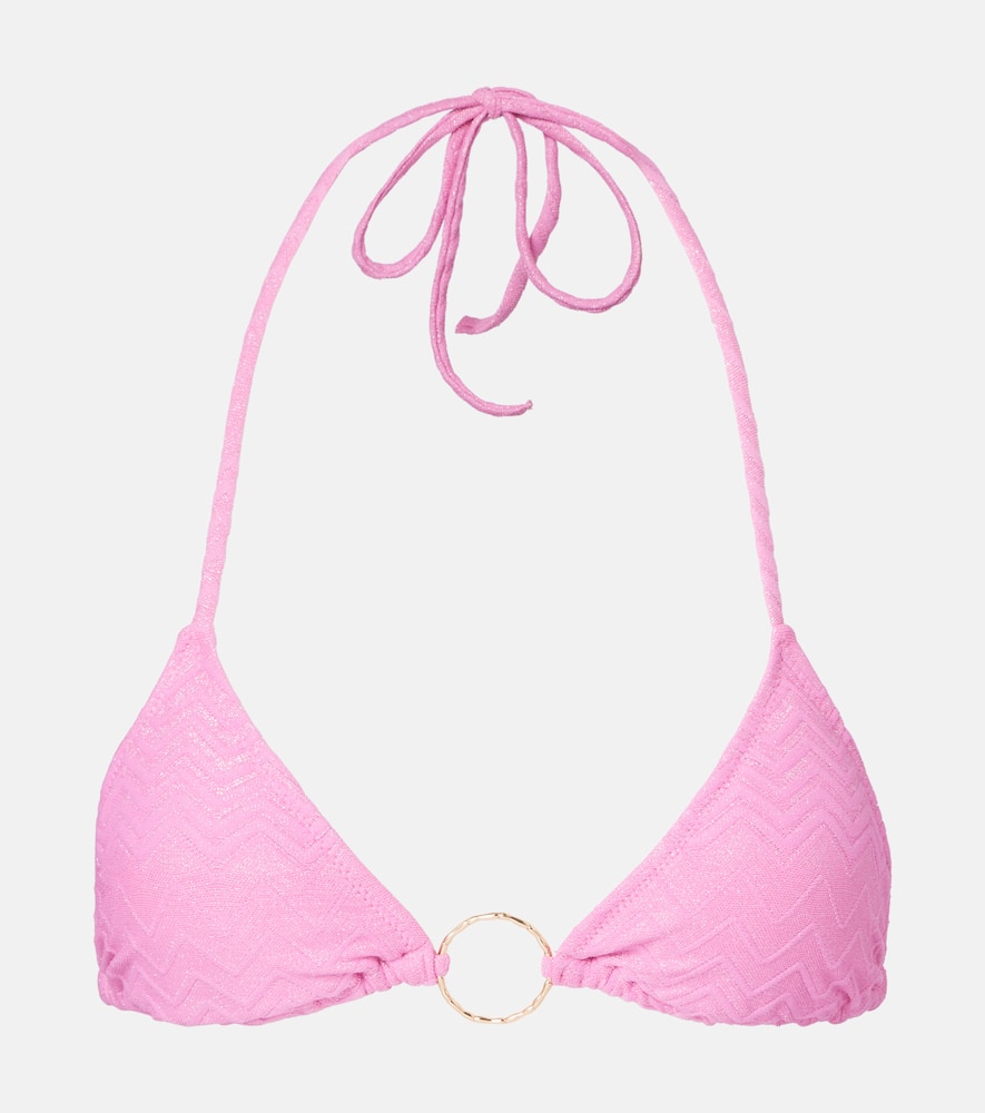 Melissa Odabash Miami Chevron Bikini Top In Pink