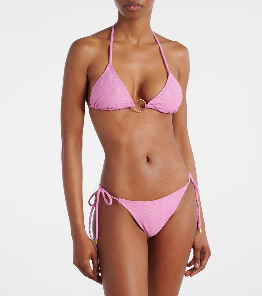 Melissa Odabash Miami Chevron Bikini Top In Pink