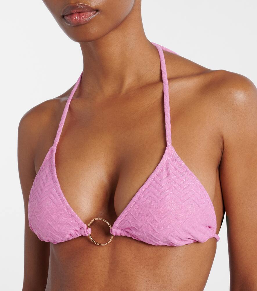 Melissa Odabash Miami Chevron Bikini Top In Pink