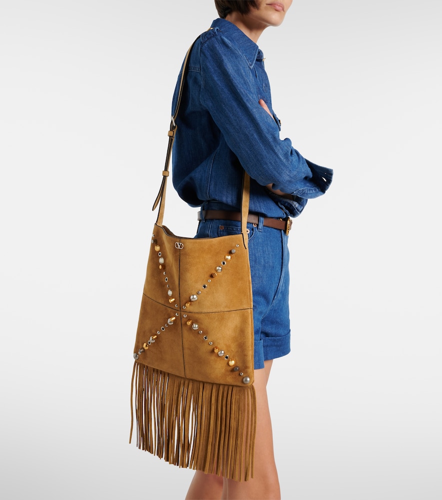 Valentino Garavani Nellcôte Medium suede shoulder bag