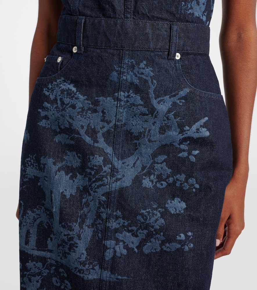  Erdem Erdem Midikleid Aus Baumwoll-denim 