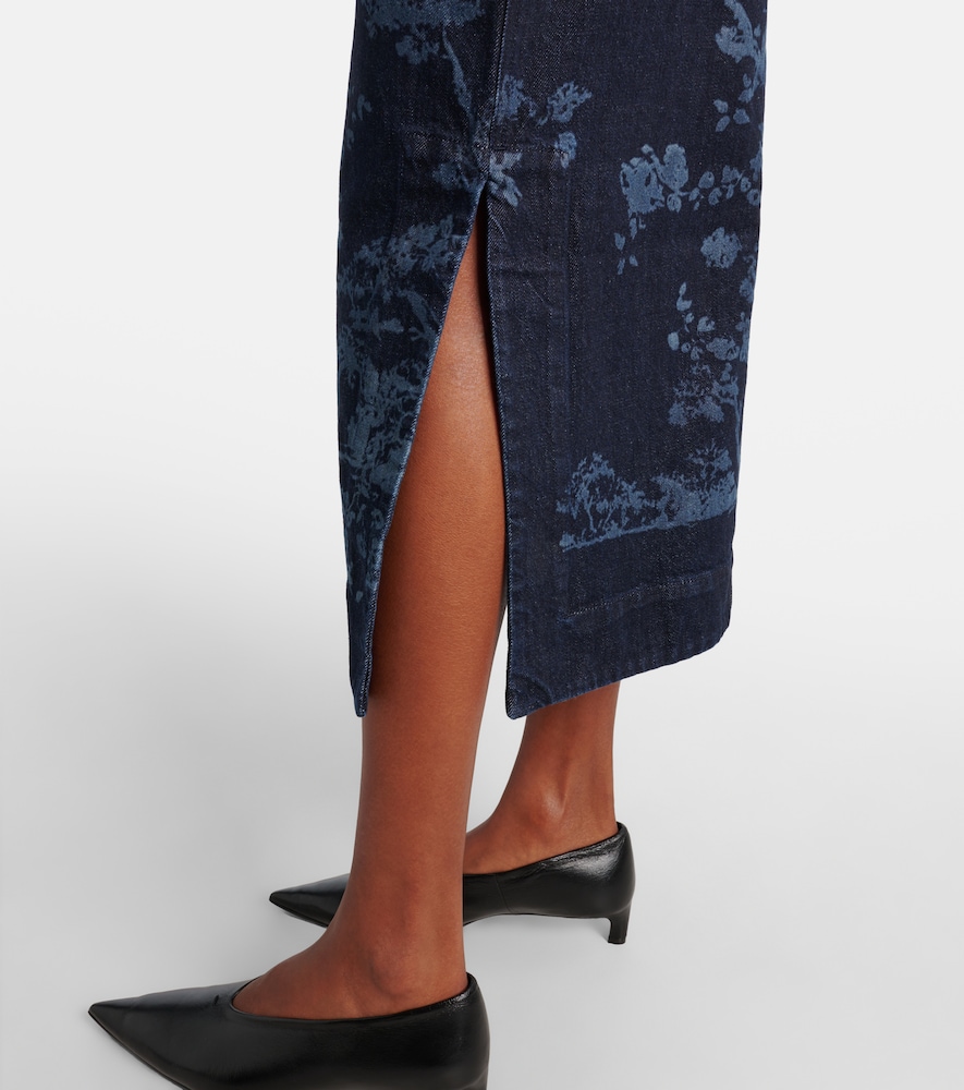 Erdem Erdem Midikleid Aus Baumwoll-denim 
