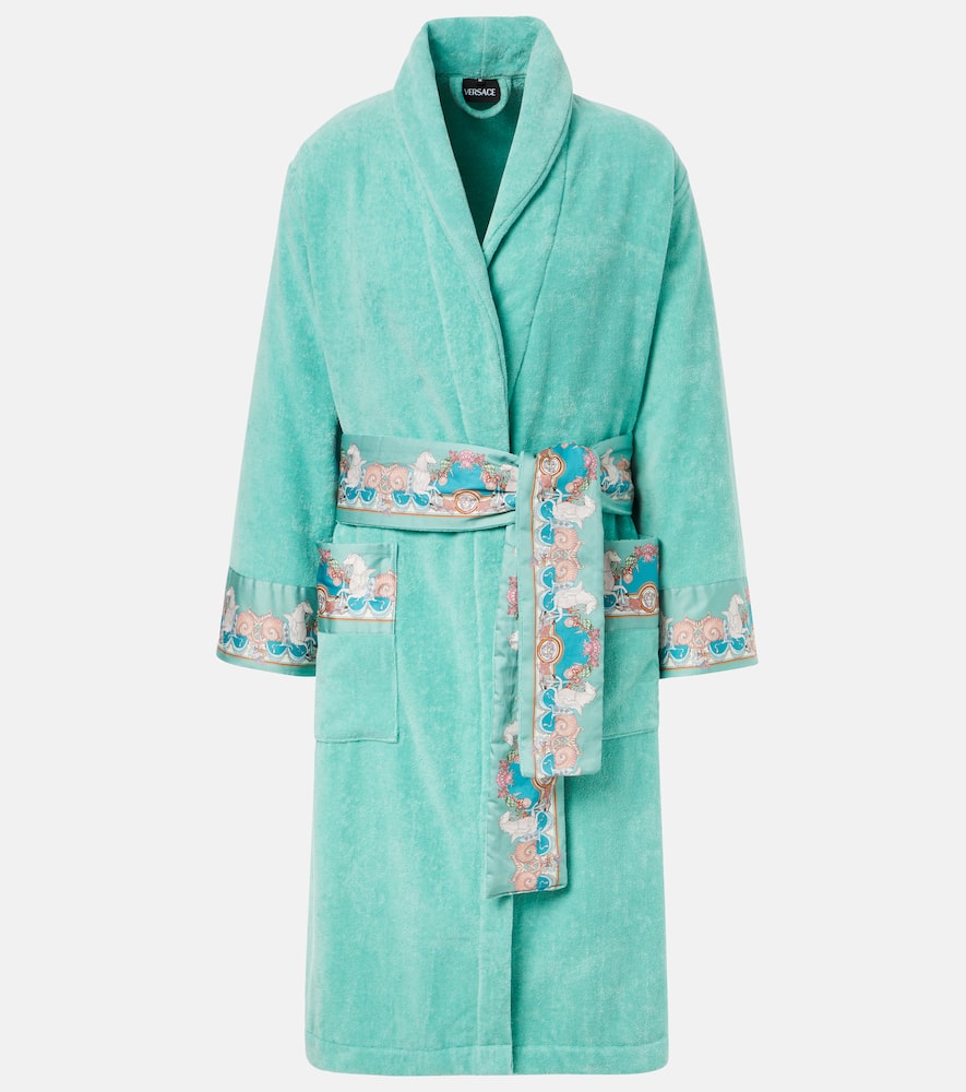 Versace Home Coral Theatre cotton terry bathrobe