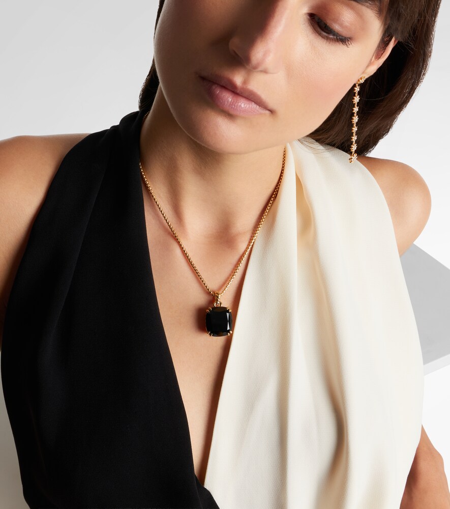 David Yurman Marbella 18kt gold necklace with onyx