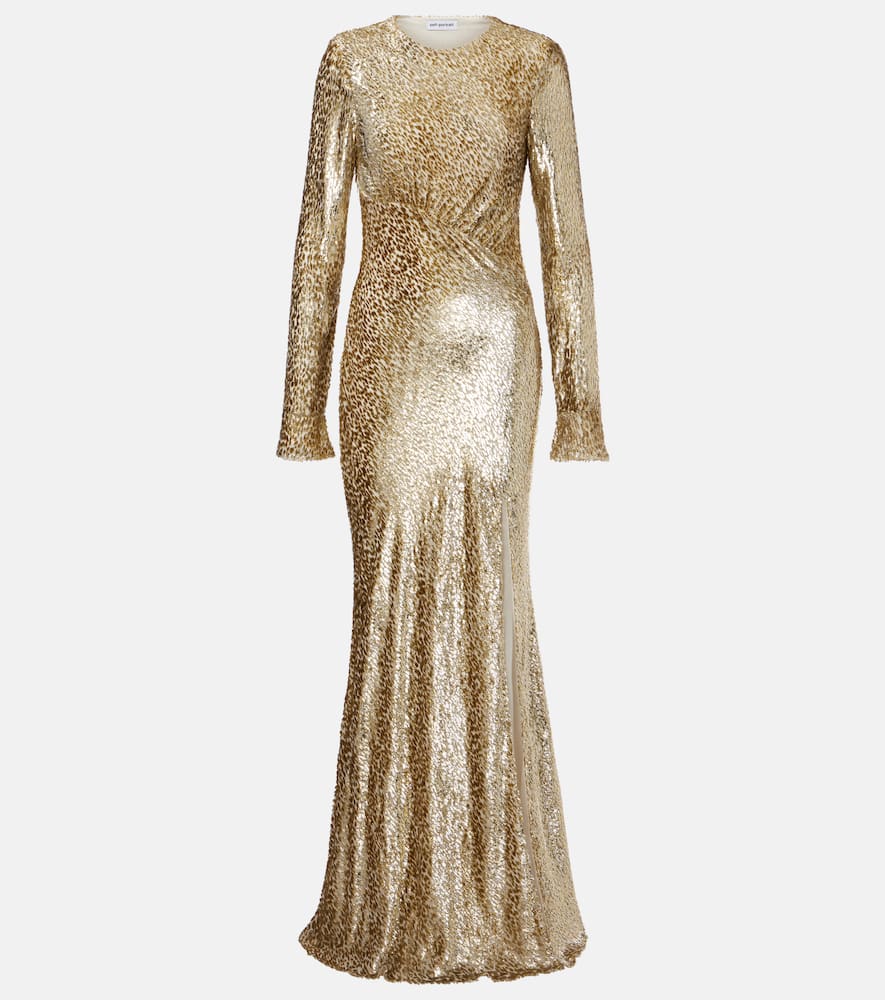 Fil Coupé open-back maxi dress