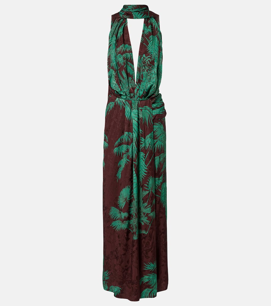 Johanna Ortiz Summer Counts Jacquard Maxi Dress In Brown