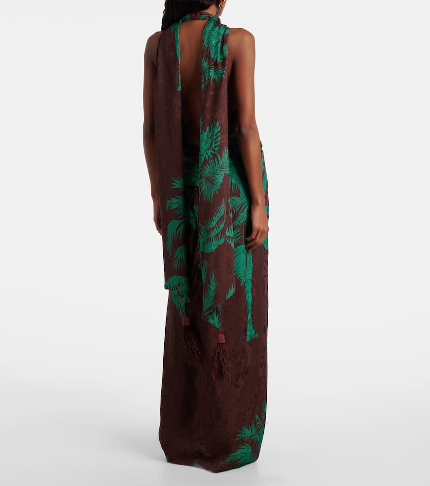 Johanna Ortiz Summer Counts Jacquard Maxi Dress In Brown