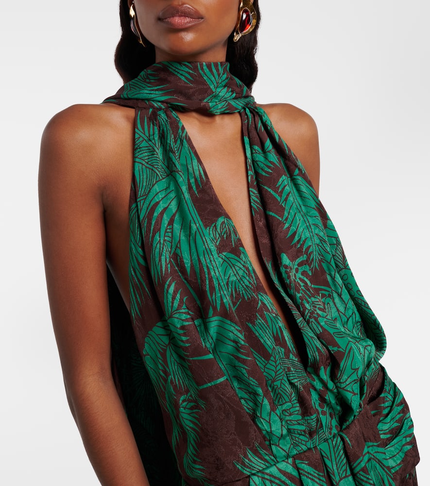 Johanna Ortiz Summer Counts Jacquard Maxi Dress In Brown