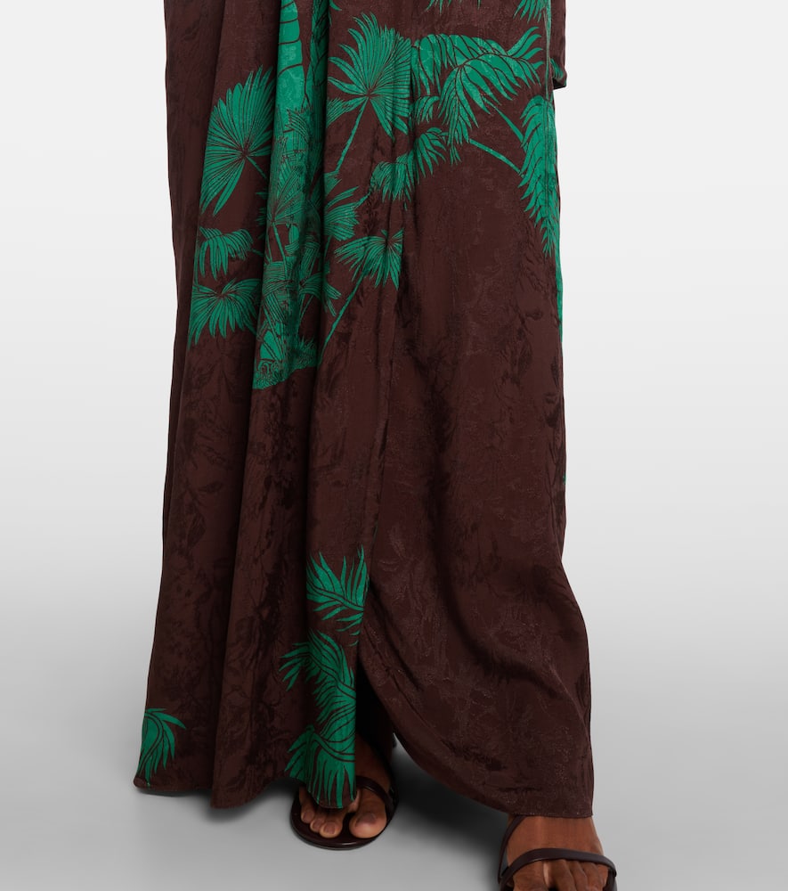 Johanna Ortiz Summer Counts Jacquard Maxi Dress In Brown