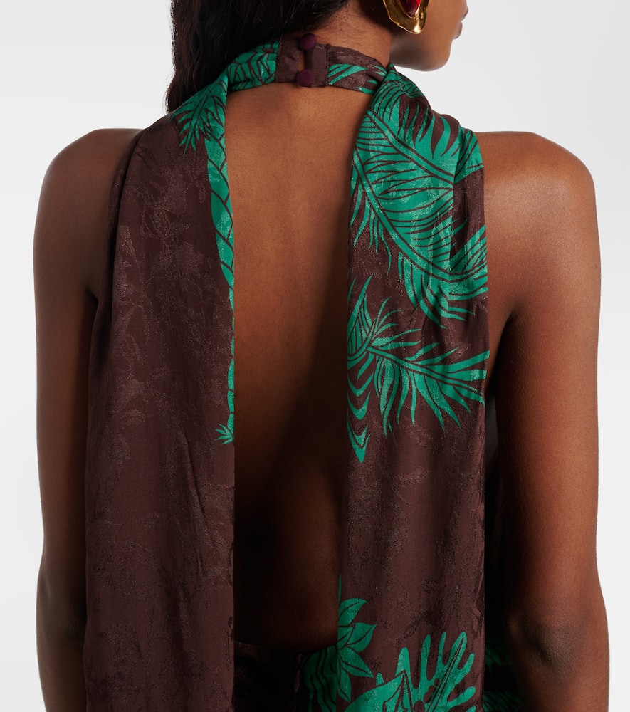 Johanna Ortiz Summer Counts Jacquard Maxi Dress In Brown