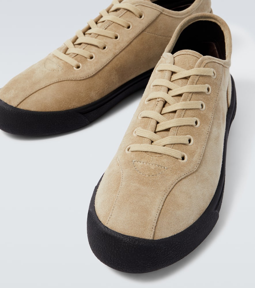 The Row Suede Sneakers In Neutral