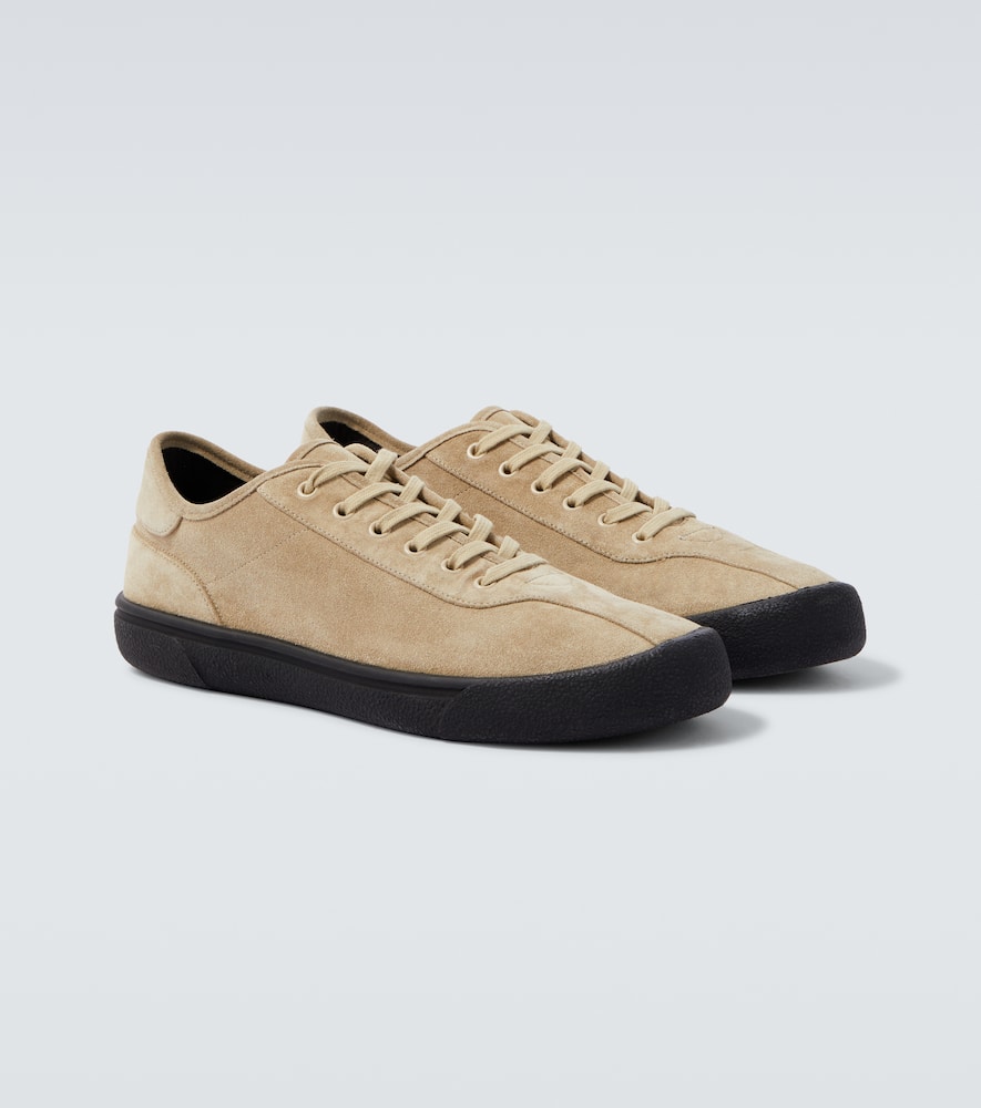 The Row Suede Sneakers In Neutral