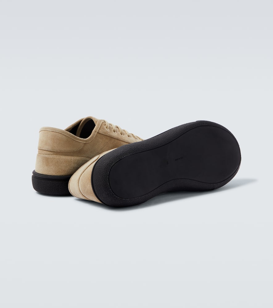 The Row Suede Sneakers In Neutral