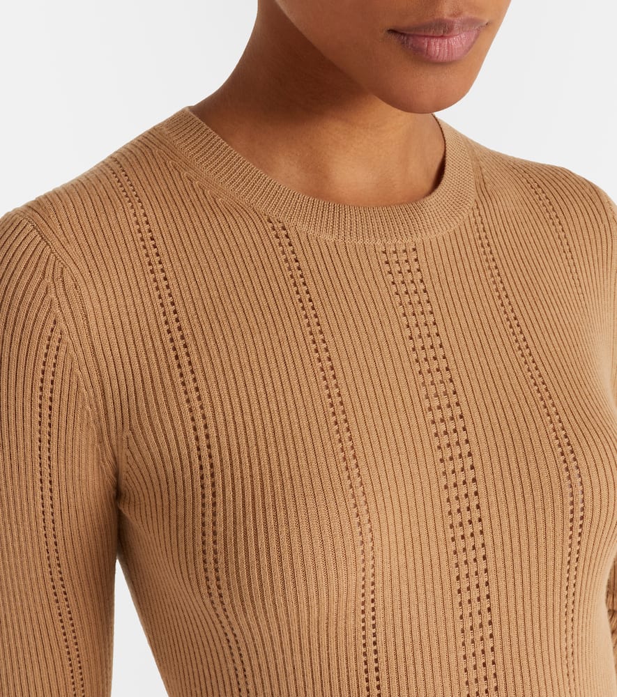 Gabriela Hearst Imagene Belted Wool Midi Dress In Sand