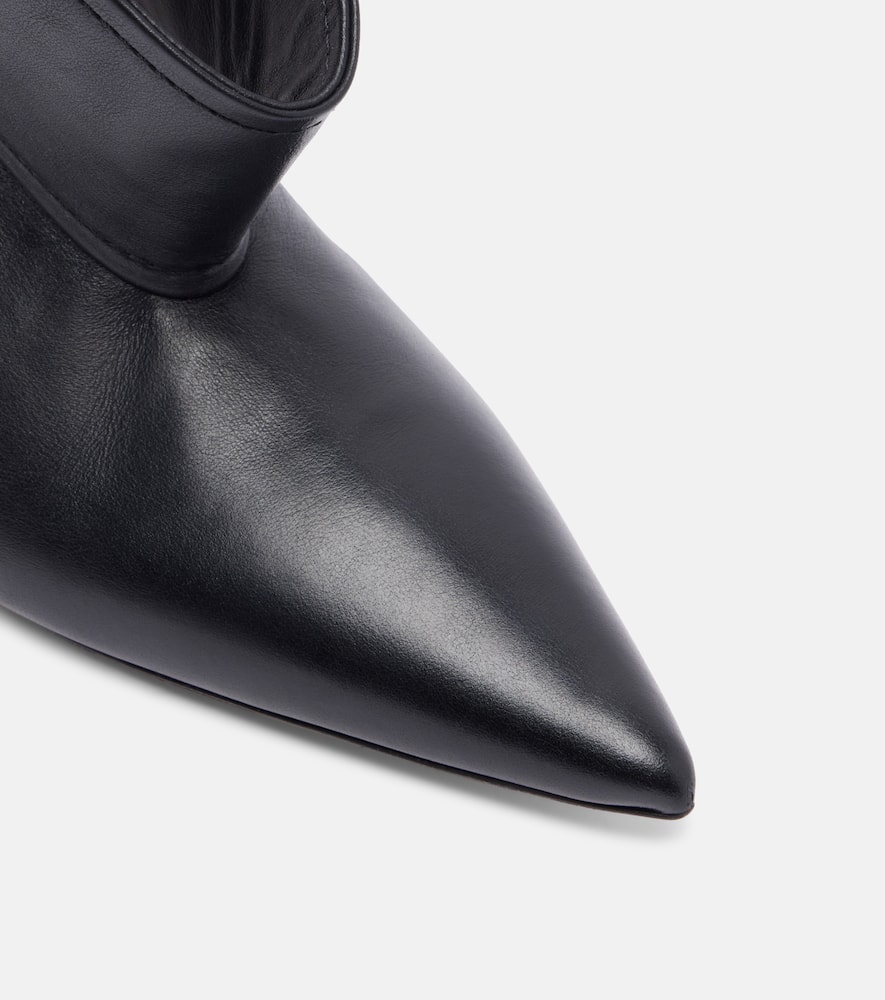 Jw Anderson J. W. Anderson Black Leather Biker Kitten Heel Ankle Boot In Black