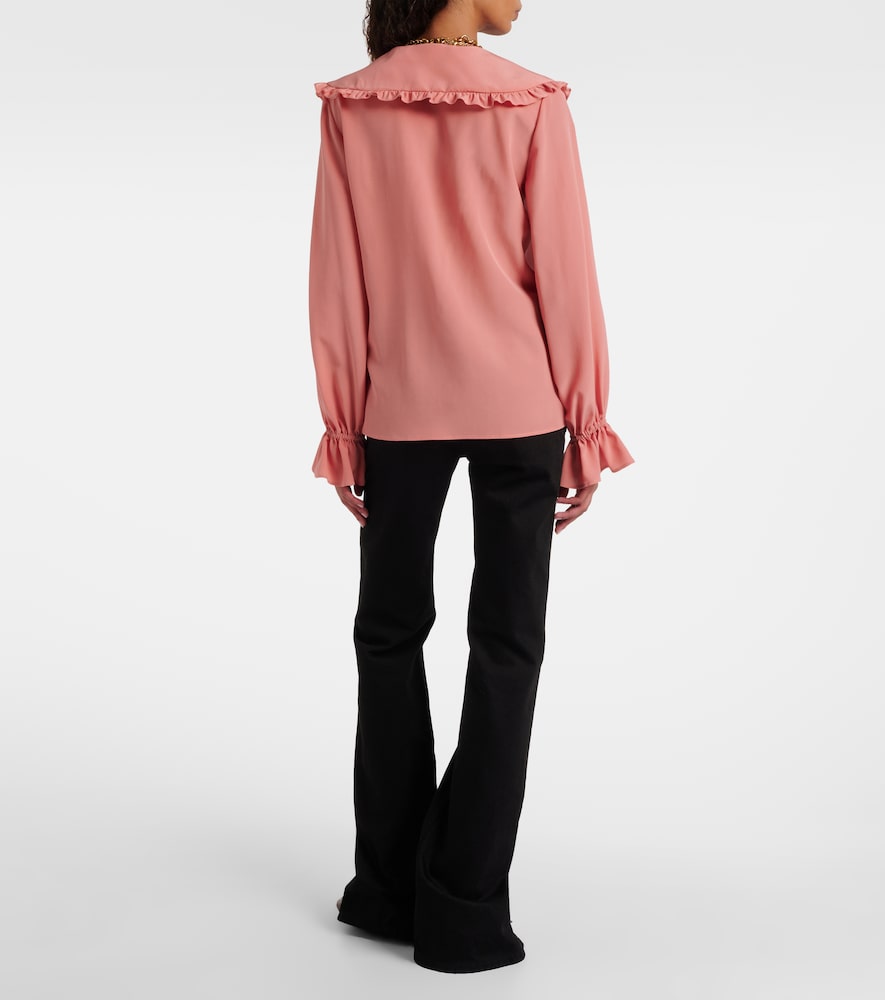 Chloe Chloe Ruffled Silk Crepe De Chine Blouse 
