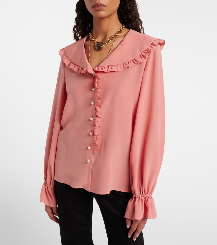  Chloe Chloe Ruffled Silk Crepe De Chine Blouse 