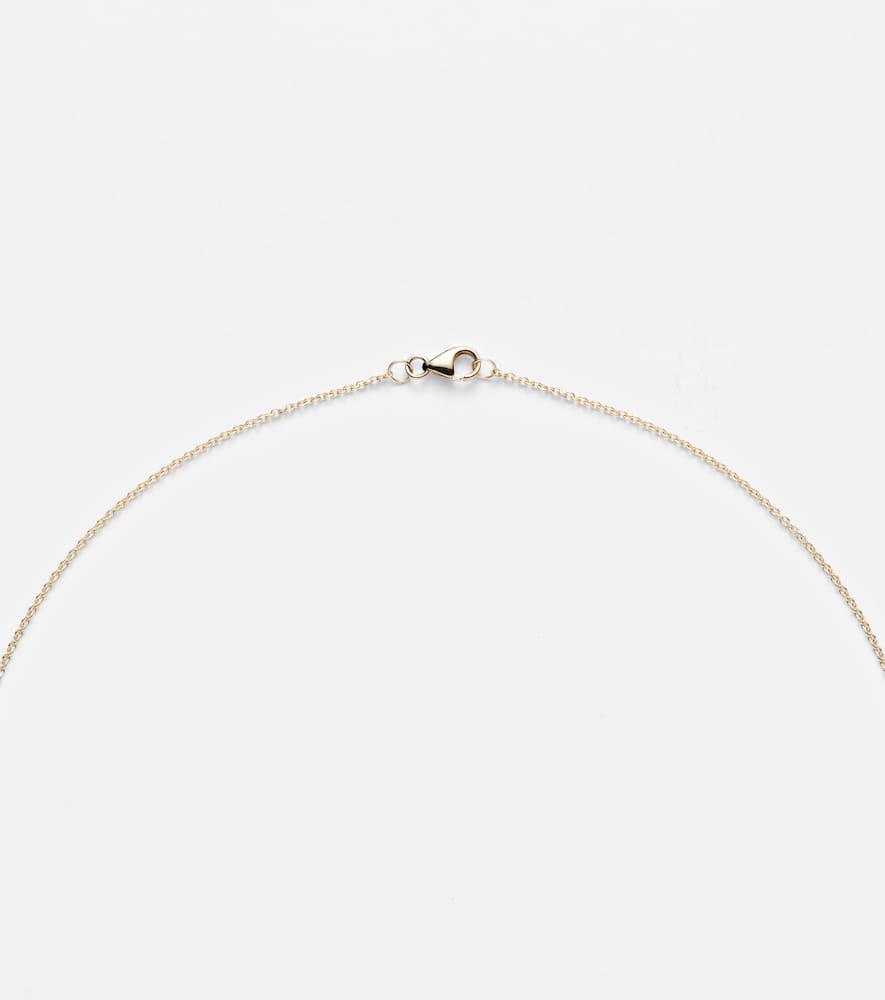 Persée 9kt Gold Locket Necklace With Diamonds In Gold