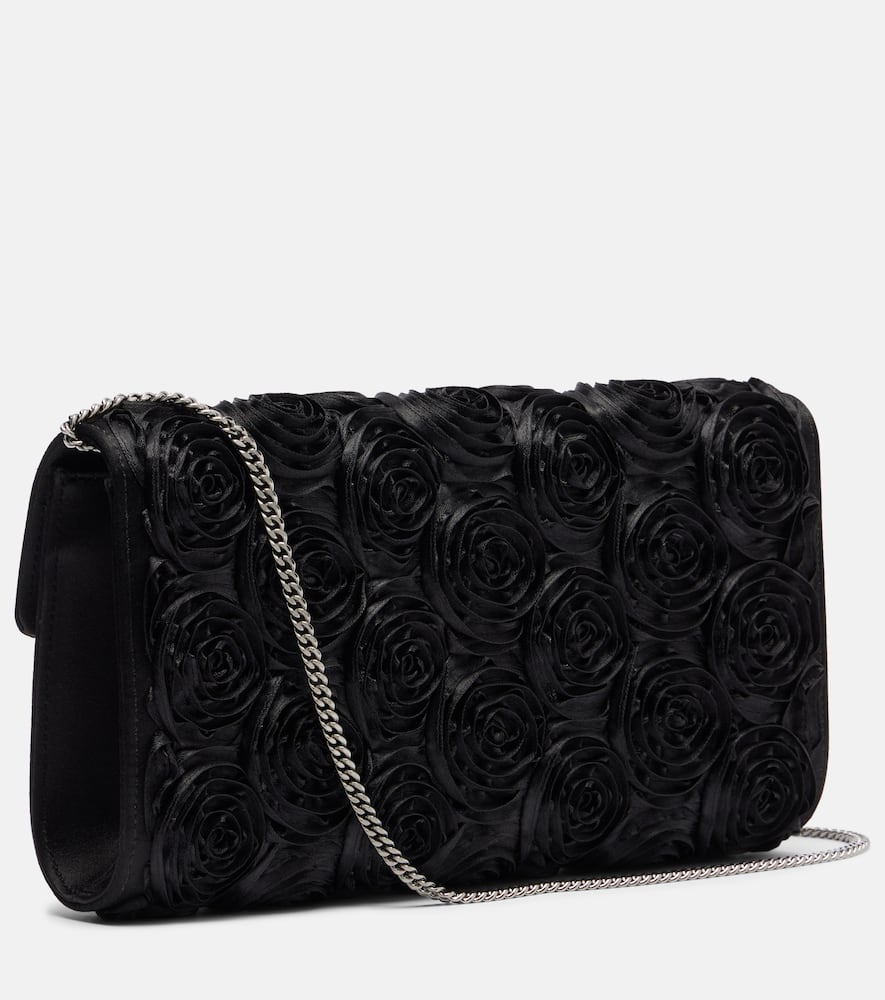 Roger Vivier Embellished Embellished Satin Clutch In Black