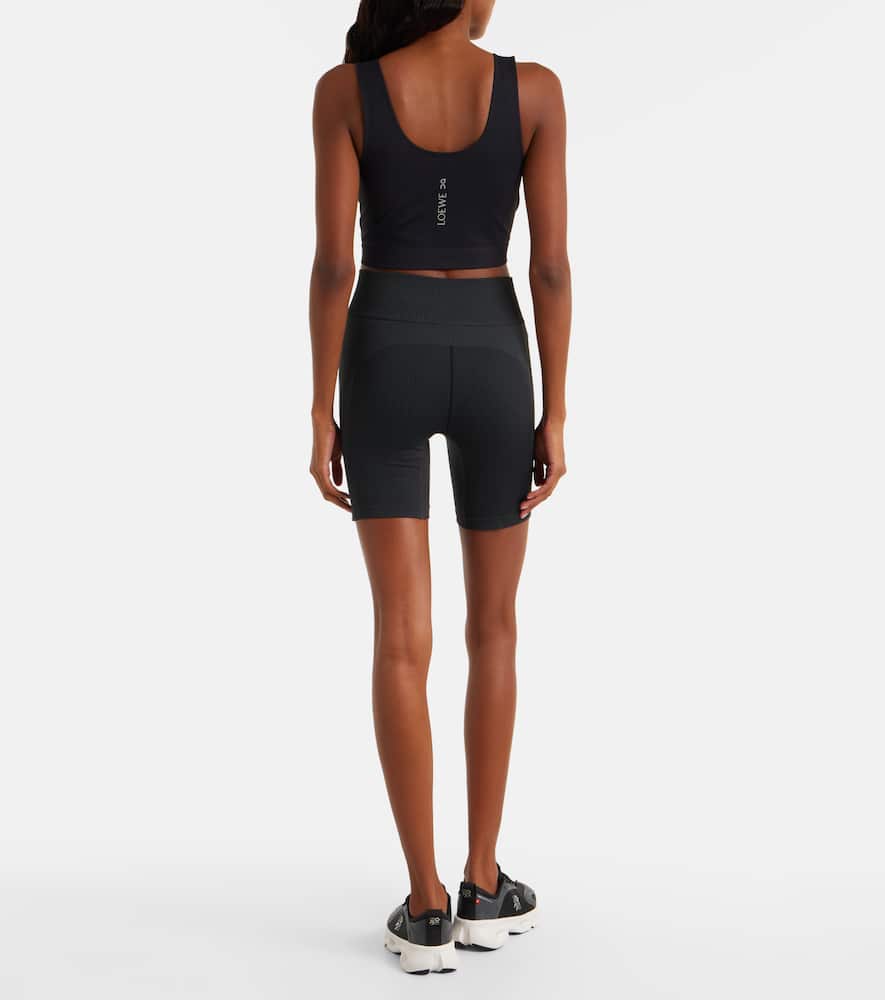 Loewe X On Ribbed-knit Sports Bra In Black