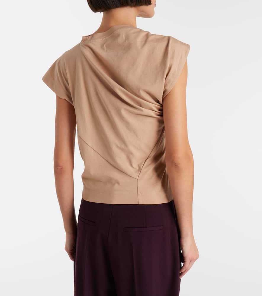 Vivienne Westwood Hebo Asymmetric Cotton Top In Brown
