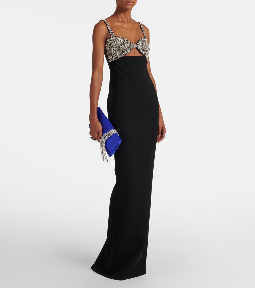 The New Arrivals Ilkyaz Ozel Lux embellished crêpe gown