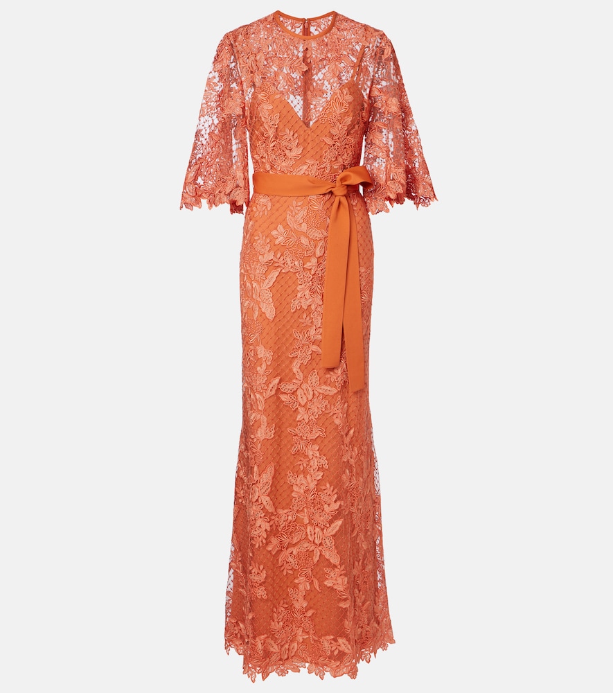 Elie Saab Embroidered lace and tulle gown