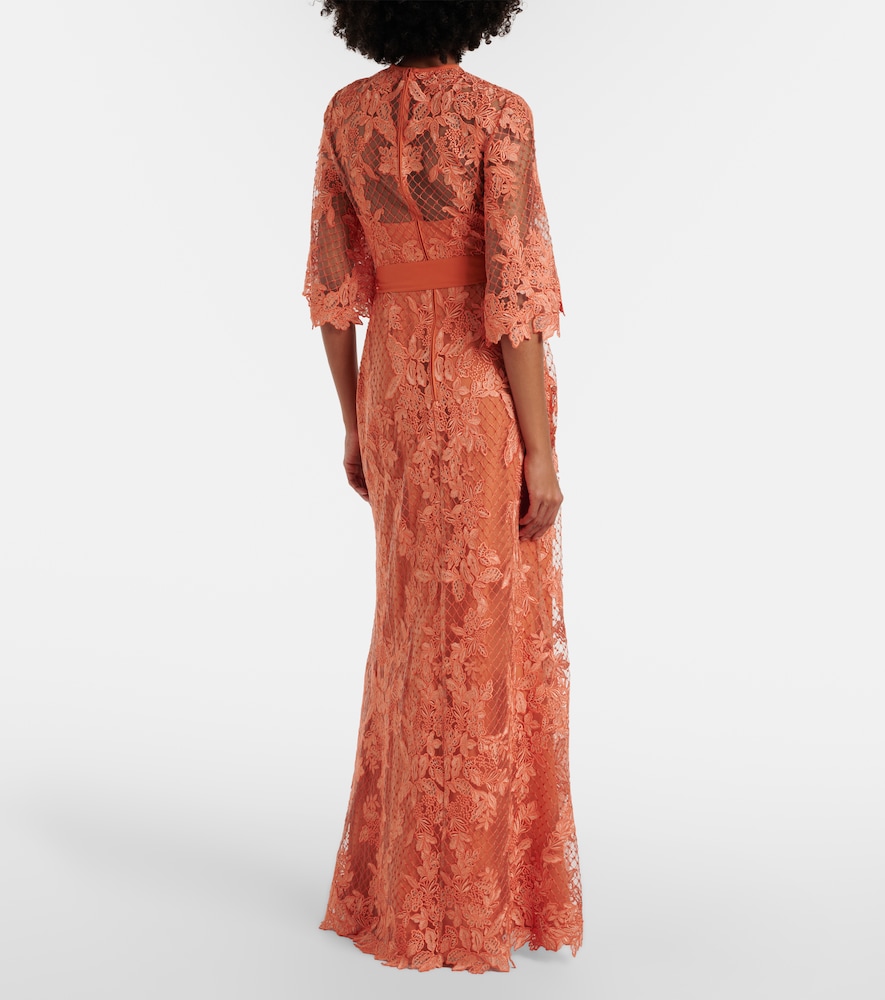  Elie Saab Elie Saab Bestickte Robe Aus Spitze Und Tüll 