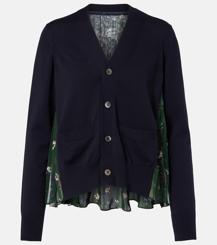 Sacai Floral cotton cardigan