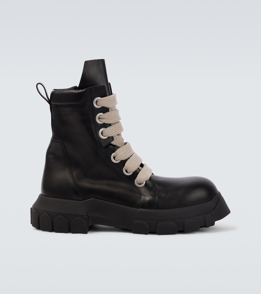 Rick Owens Bottines Jumbolace Army en cuir 1312 €
