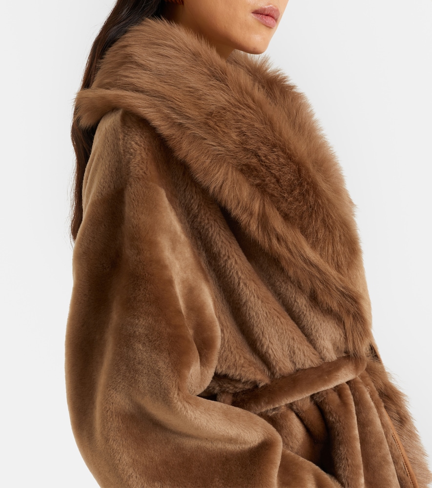  Nour Hammour Nour Hammour Isadora Shearling Wrap Coat 