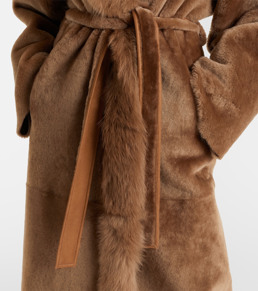  Nour Hammour Nour Hammour Isadora Shearling Wrap Coat 